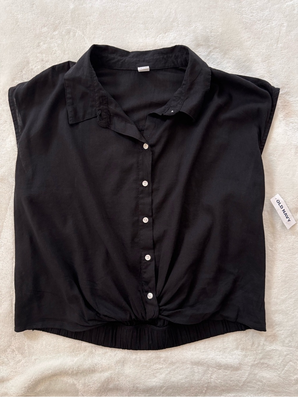 Old Navy black button down shirt